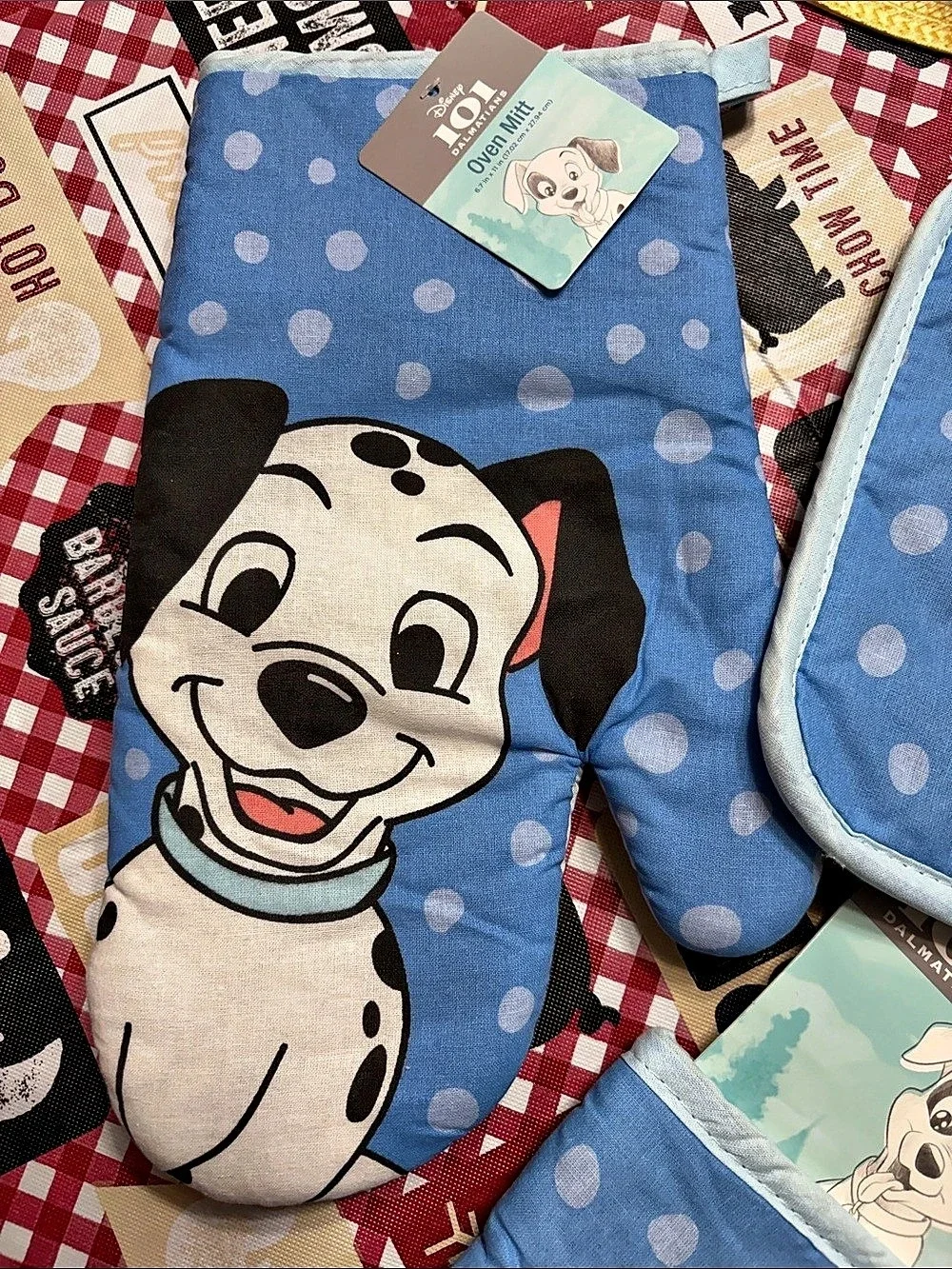 Disney 101 Dalmatians kitchen put holder set Blue & White NWT